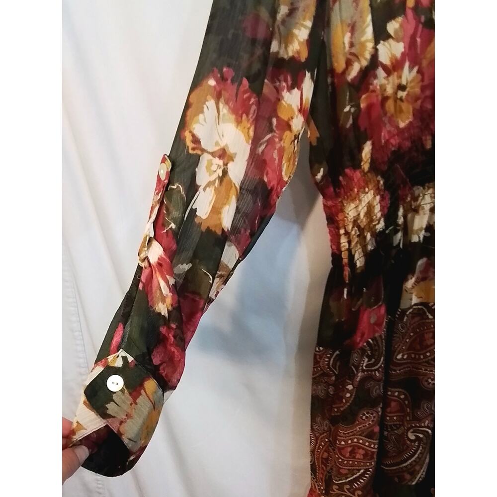 Happy Springs multi color semi sheer maxi dress. - Picture 5 of 7